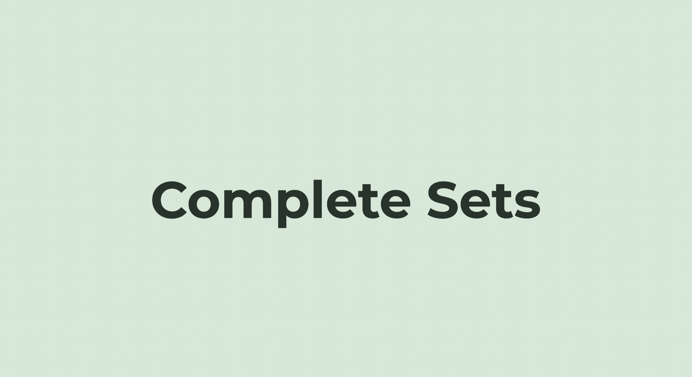 Complete Sets
