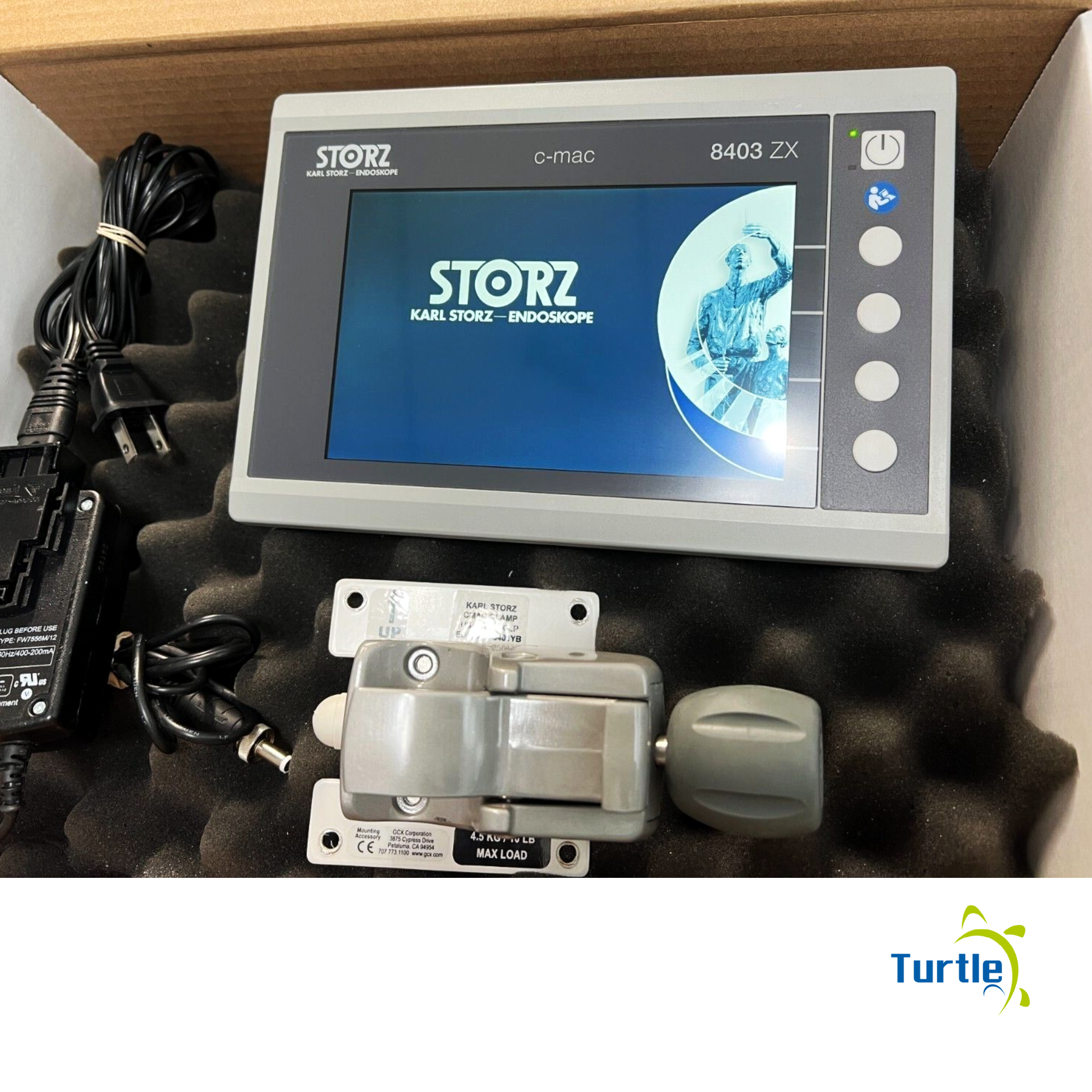 Karl Storz 8403ZX C-MAC Monitor for Storz Intubation Scope comes w/ Clamp Bracket