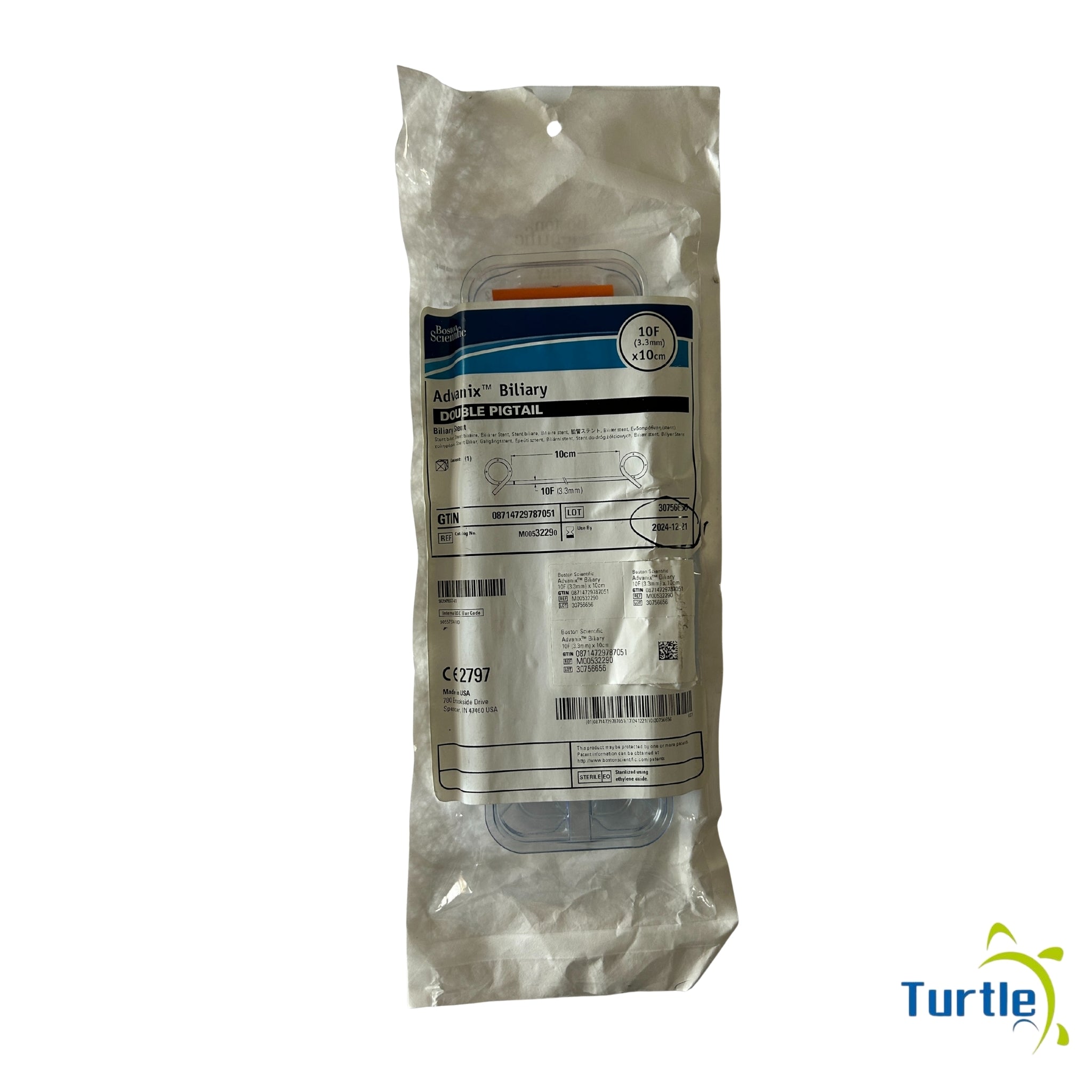 Boston Scientific Advanic Biliary, DOUBLE PIGTAIL - 10F (3.3mm) x10cm - 2024-12-21
