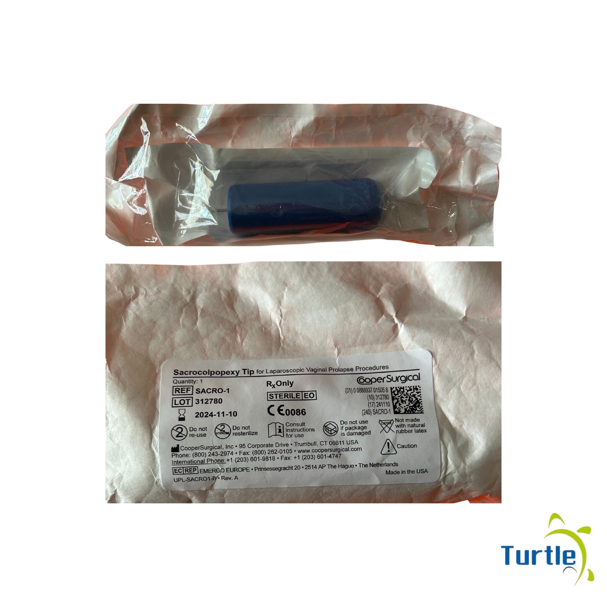 Cooper Surgical Sacrocopopexy Tip for Laparoscopic Vaginal Prolapse Procedures - 2024-11-10