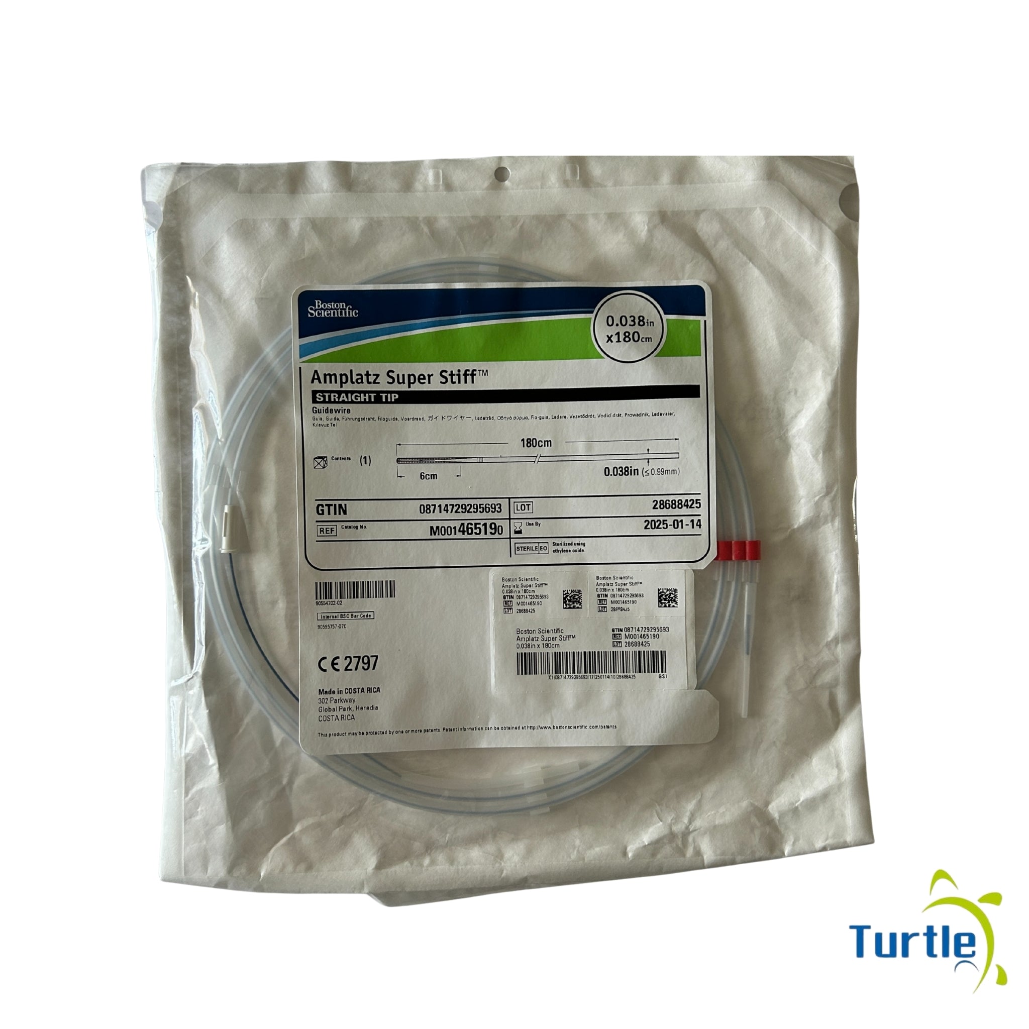 Boston Scientific Amplatz Super Stiff - STRAIGHT TIP - 0.038in x 180cm - 2025-01-14