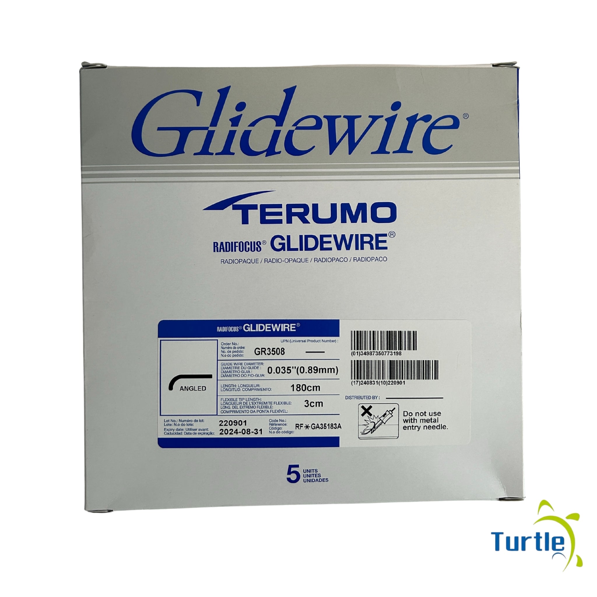 Terumo Glidewire Radfocus Glidewire 180cm, Radiopaque/Radio-Opaque/RadioPaco Box of 5 - 2024-08-31