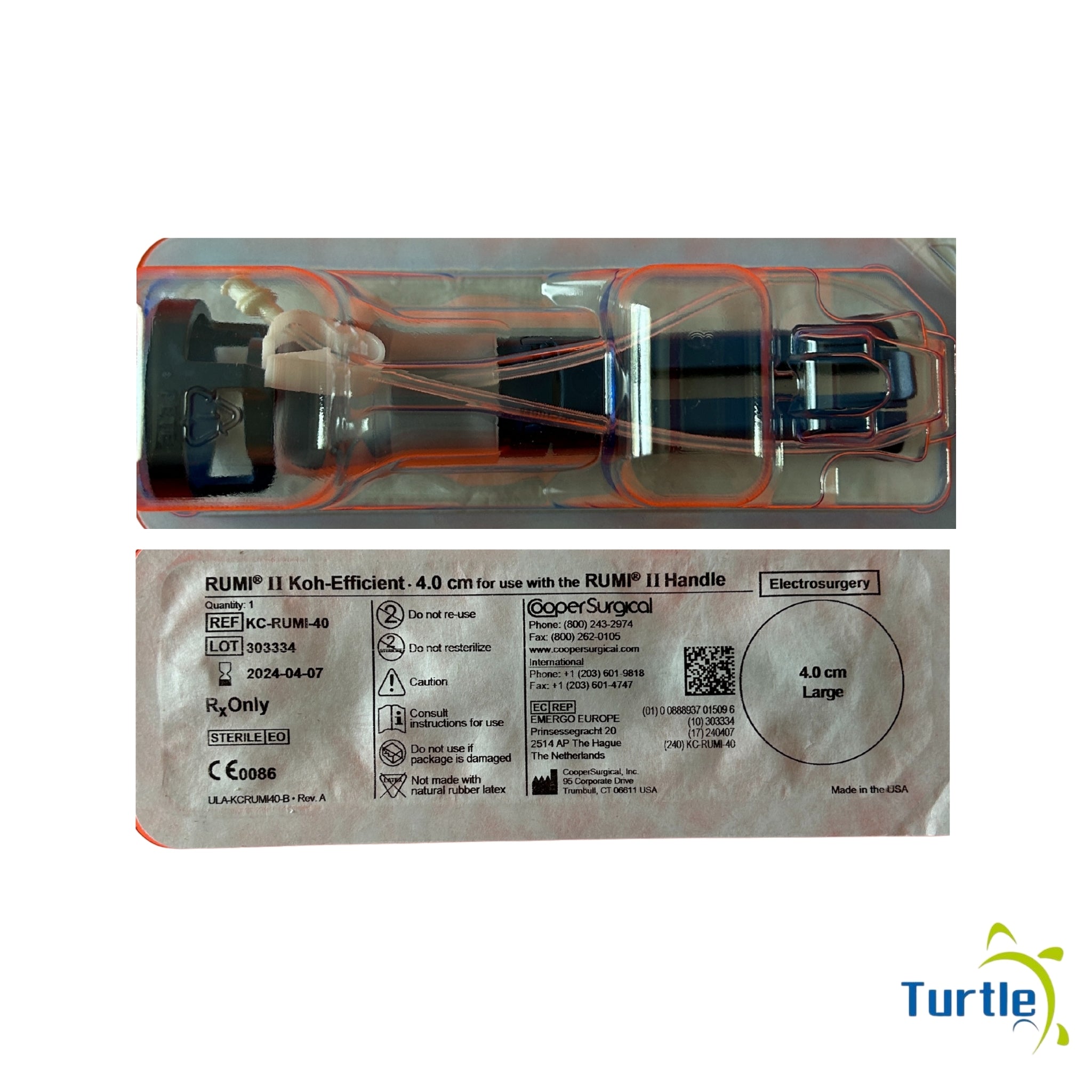 Cooper Surgical RUMI II Koh-Efficient - 4.0 cm for use with the RUMI II Handle - Electrosurgery - 2024-04-07