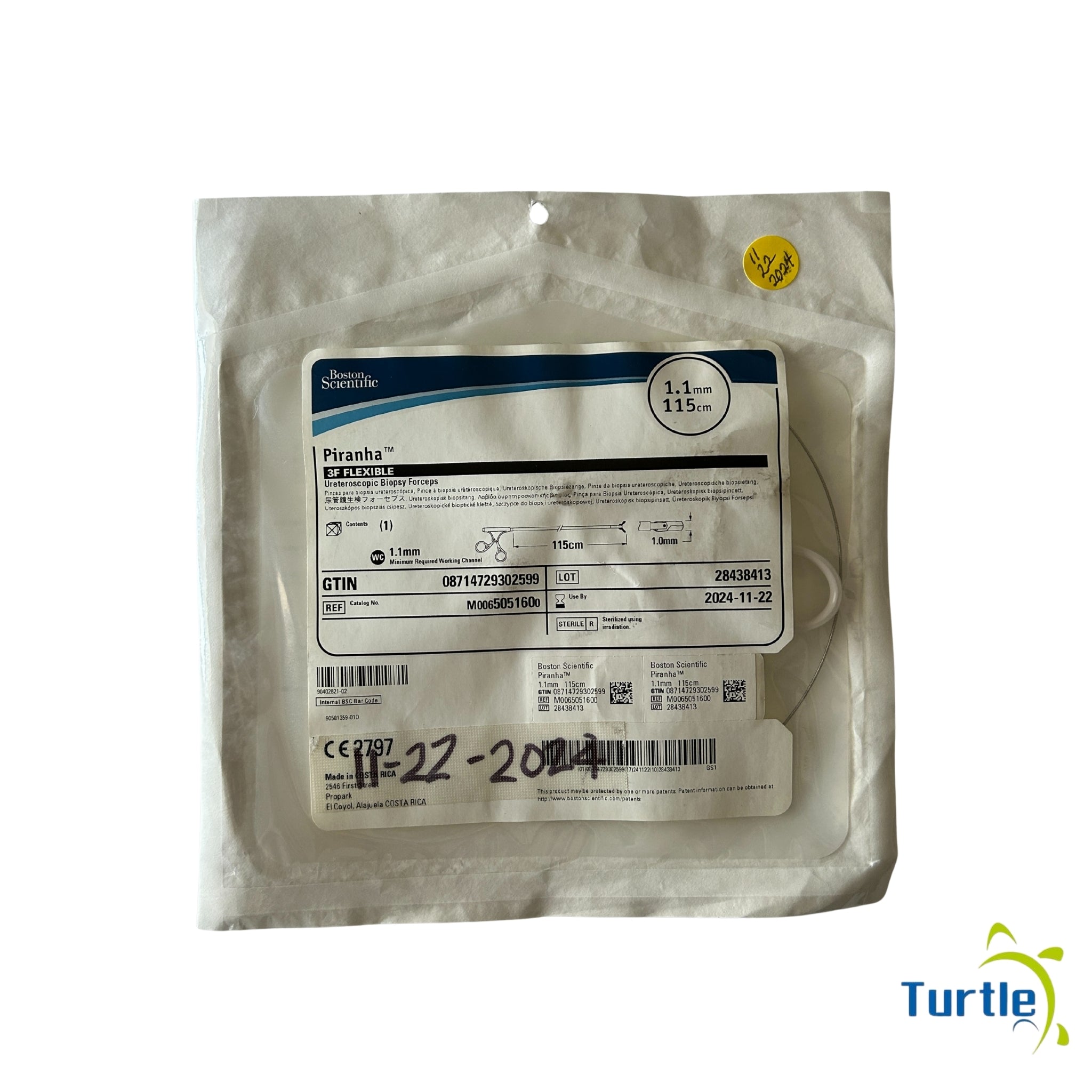 Boston Scientific Piranha 3 FLEXIBLE, Ureteroscopic Biopsy Forceps - 1.1mm, 114cm - 2024-11-22