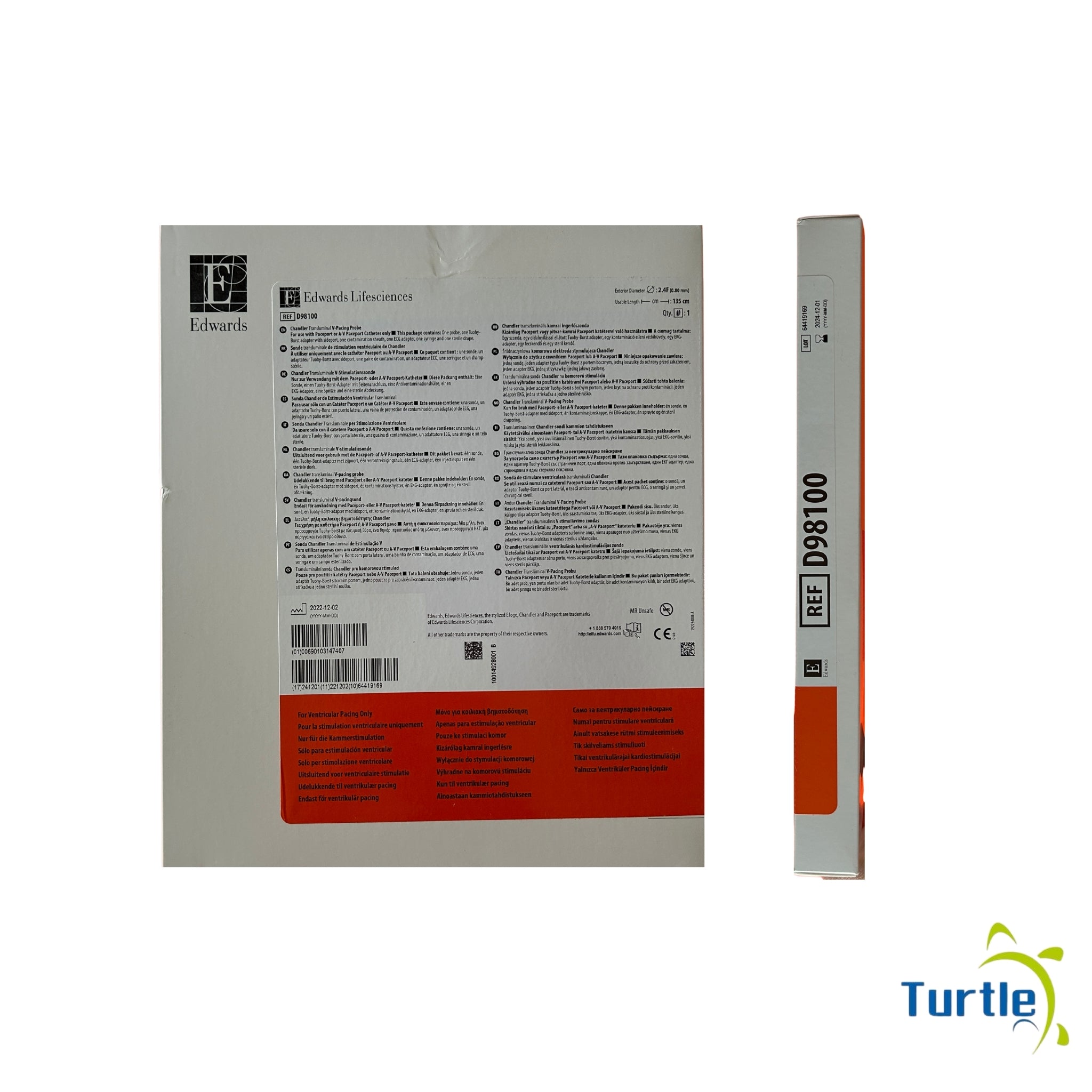 Edwards Lifesciences Chandler Transluminal V-Pacing Probe - 2.4F(0.80 mm), 135 cm - 2024-12-01