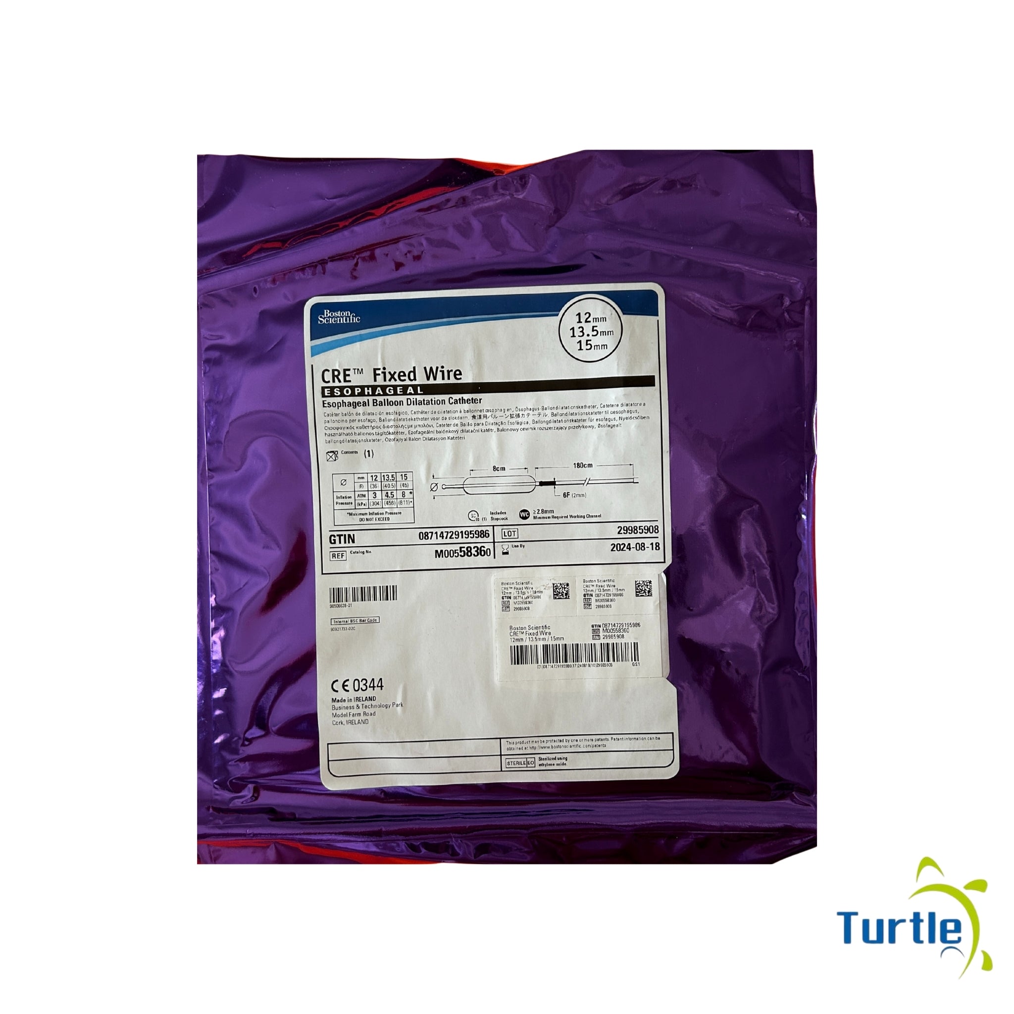 Boston Scientific CRE Fixed Wire - ESOPHAGEL - Esophagel Balloon Dilatation Catheter - 12mm 13.5mm 15mm - 2024-08-18
