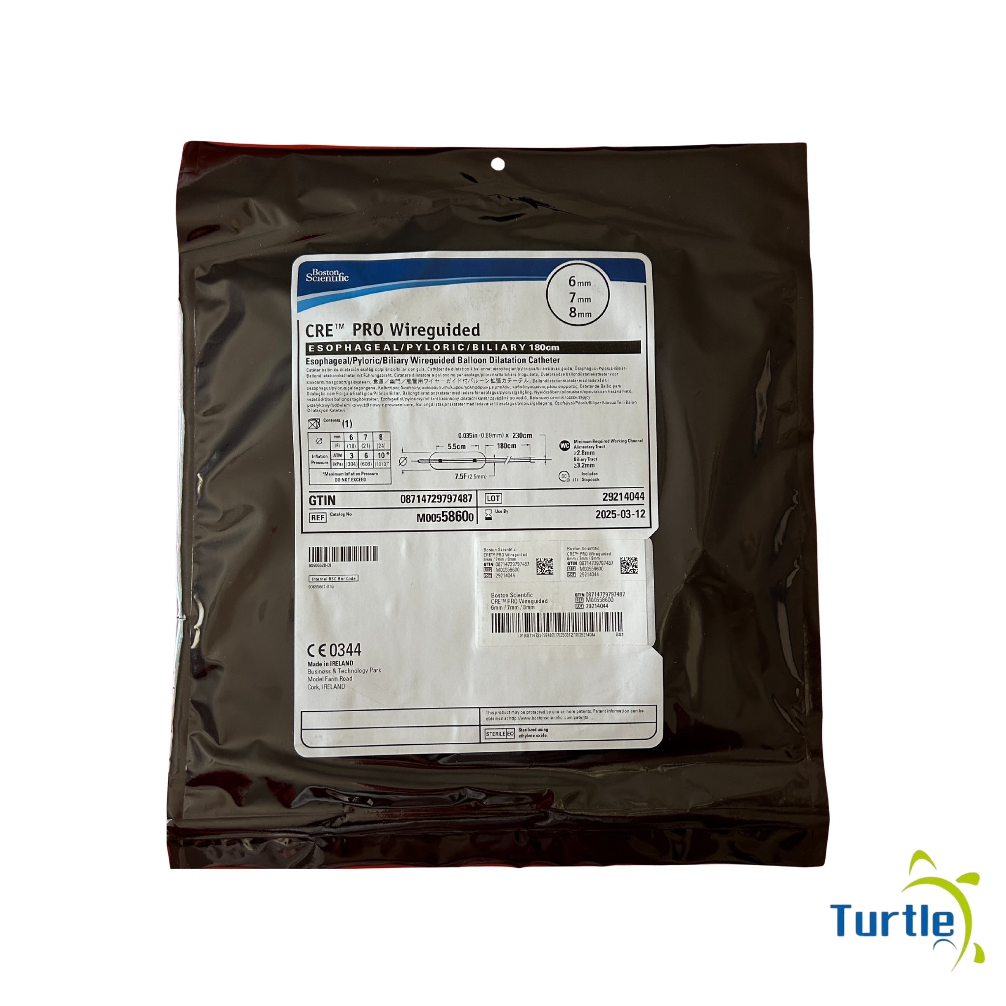 Boston Scientific CRE PRO Wireguided, ESOPHAGEAL / PYLORIC / BILIARY 180cm, - 6mm 7mm 8mm - 2025-03-12