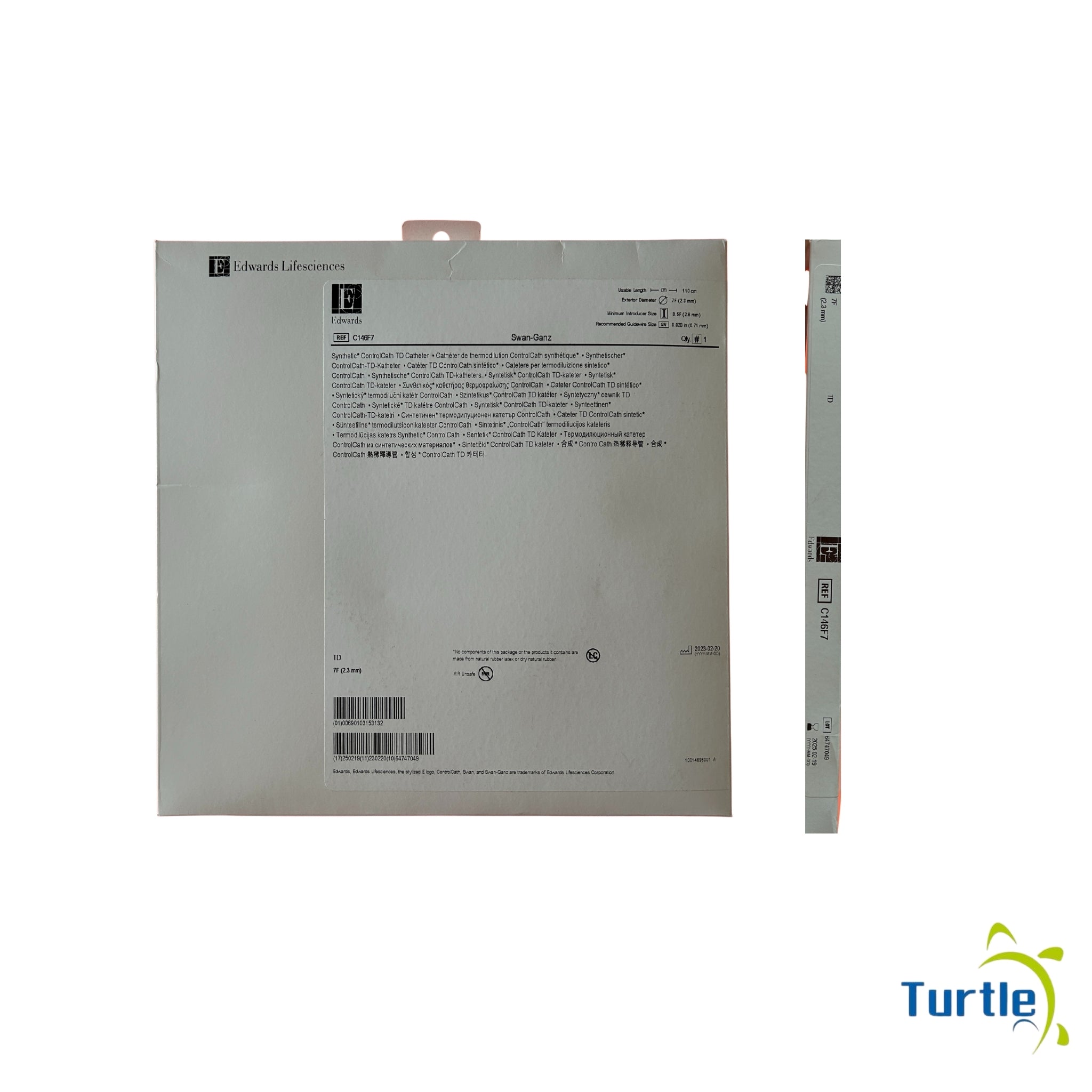 Edwards Lifesciences Swan-Ganz - 110cm, 7F(2.3mm), 8.5(2.8mm), 0.028in (0.71mm) - 2025-02-19