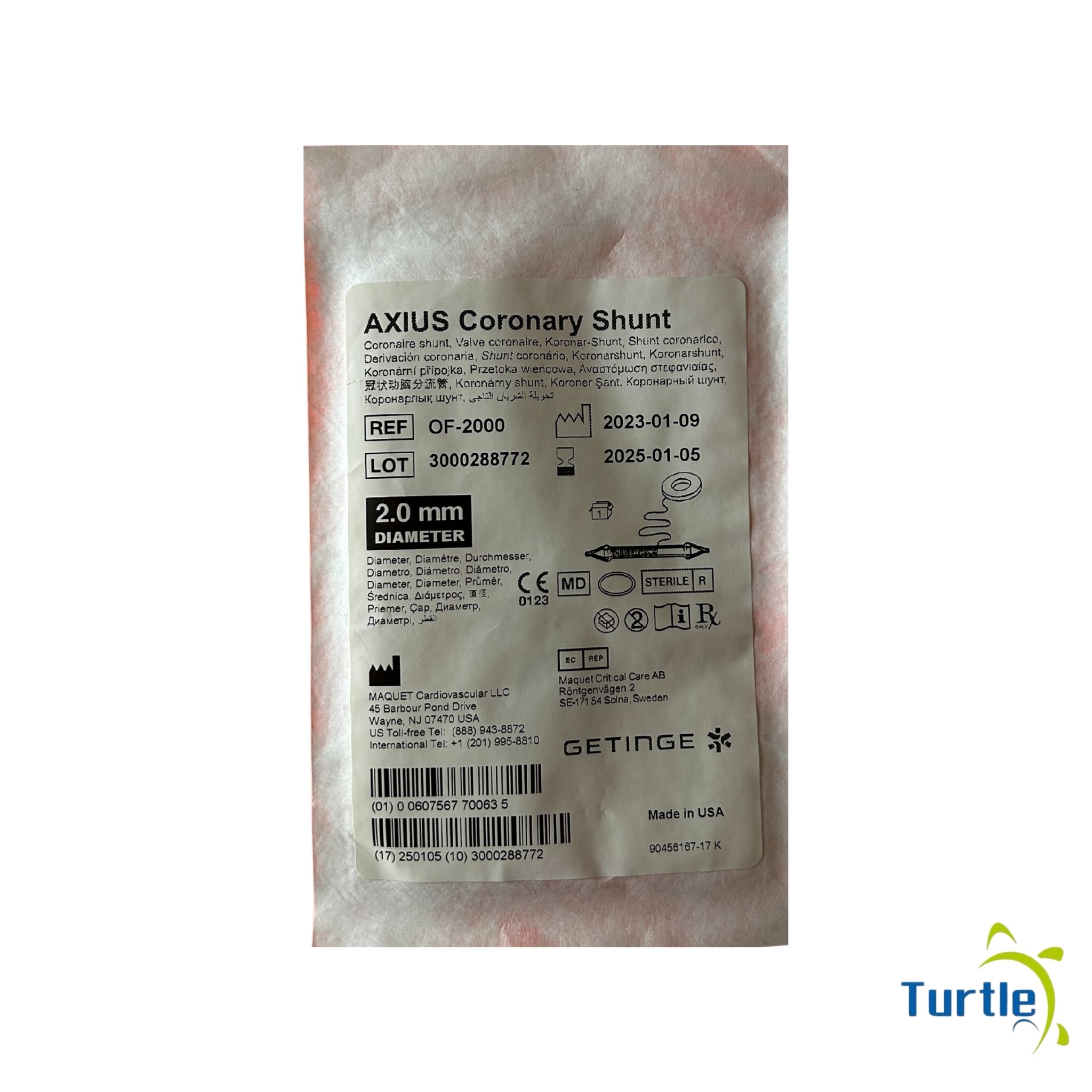 GETINGE AXIUS Coronary Shunt - 2.0 mm Diameter - 2025-01-05