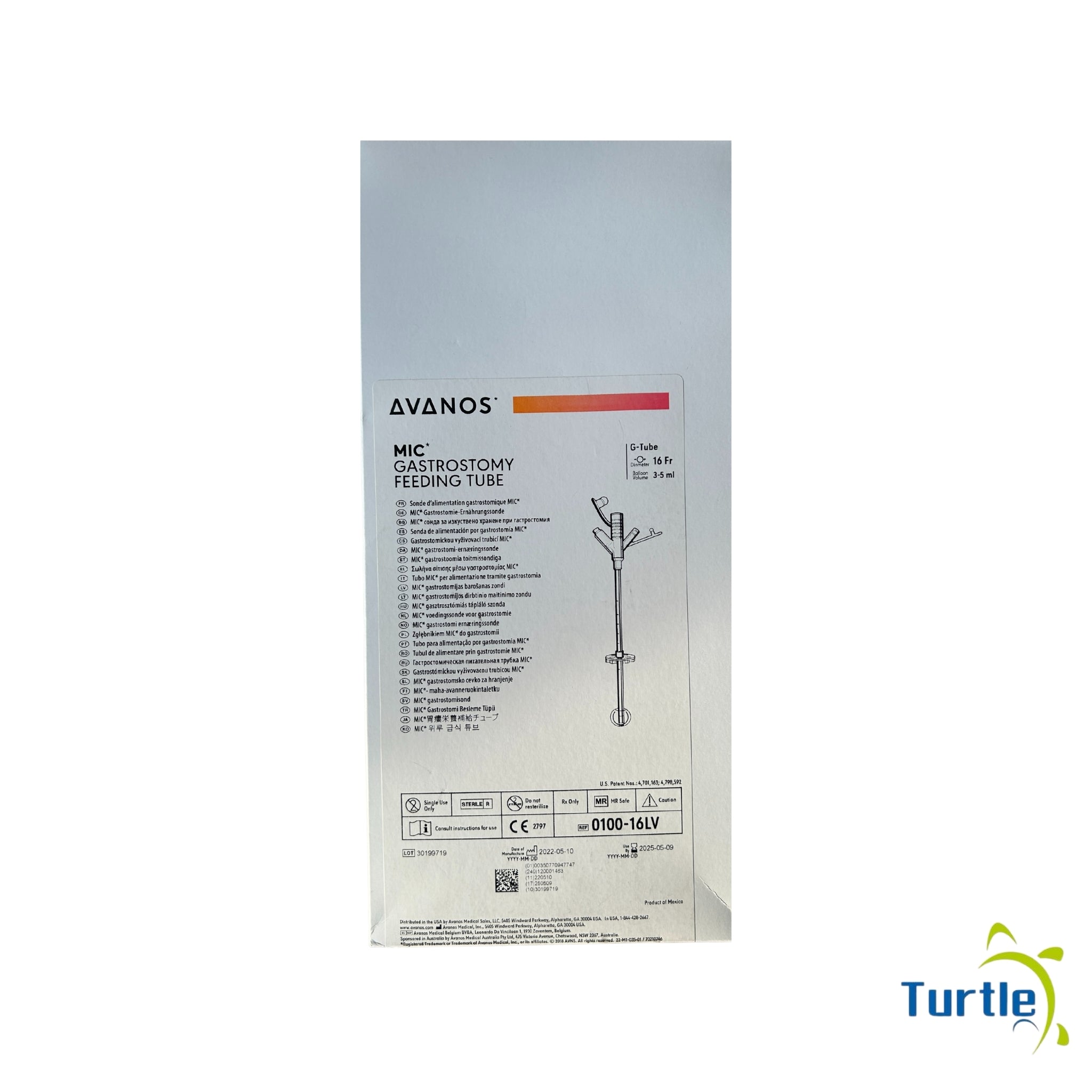 Avanos MIC GASTROSTOMY FEEDING TUBE - G-Tube - 16 Fr 3-5ml - 2025-05-09
