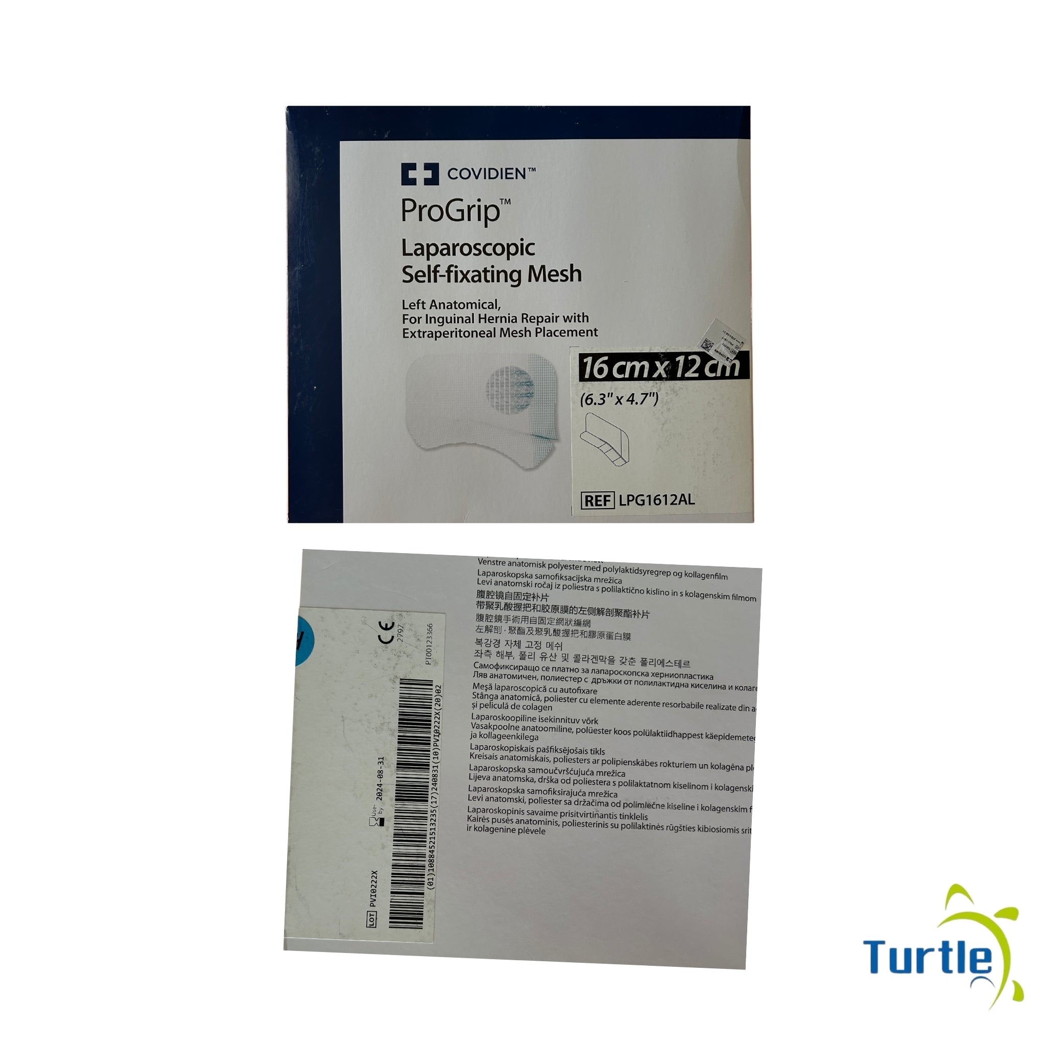 COVIDIEN ProGrip Laparoscopic Self-fixating mesh - 16cm x 12cm (6.3'' x 4.7'') - 2024-08-31