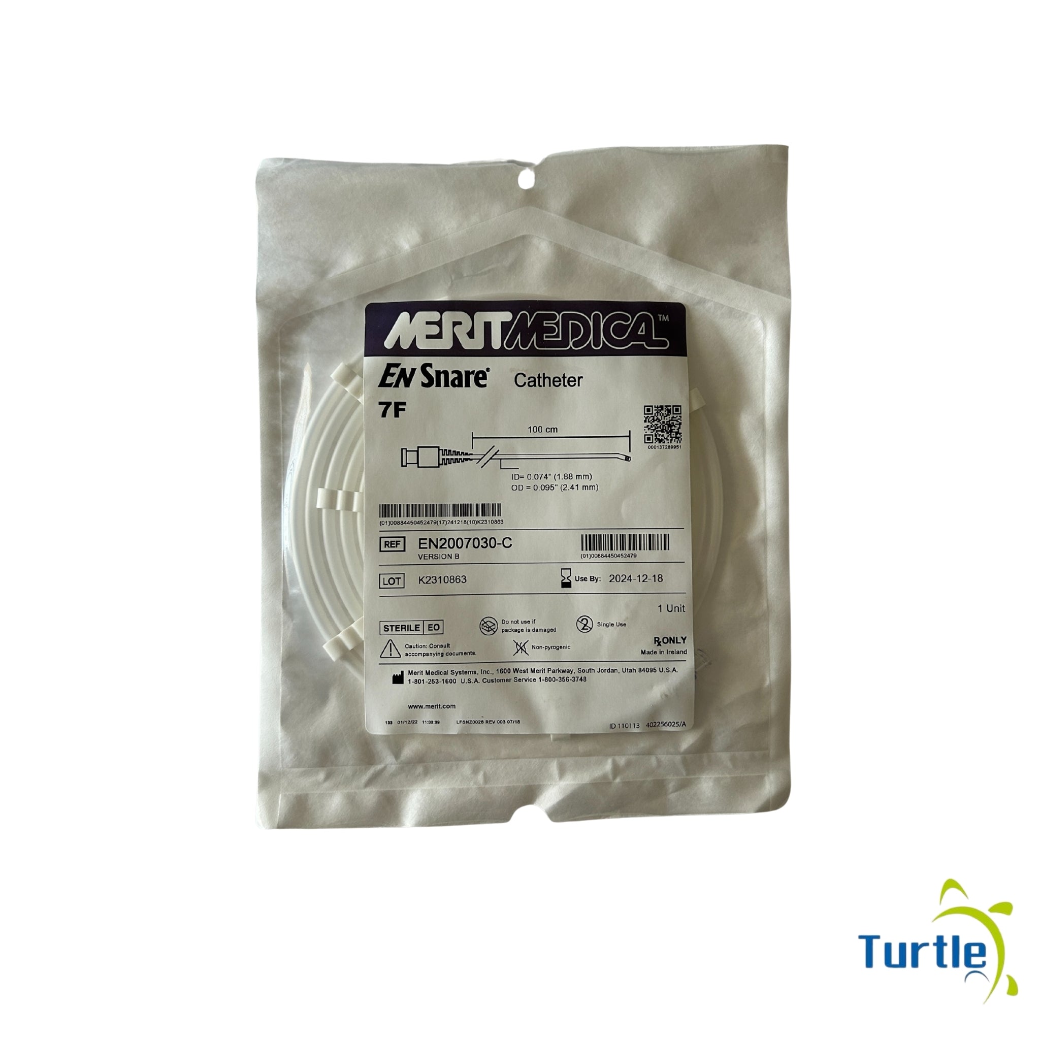 MeritMedical ENSnare Catheter - 7F - 100cm - 1.88mm, 2.41mm - 2024-12-18