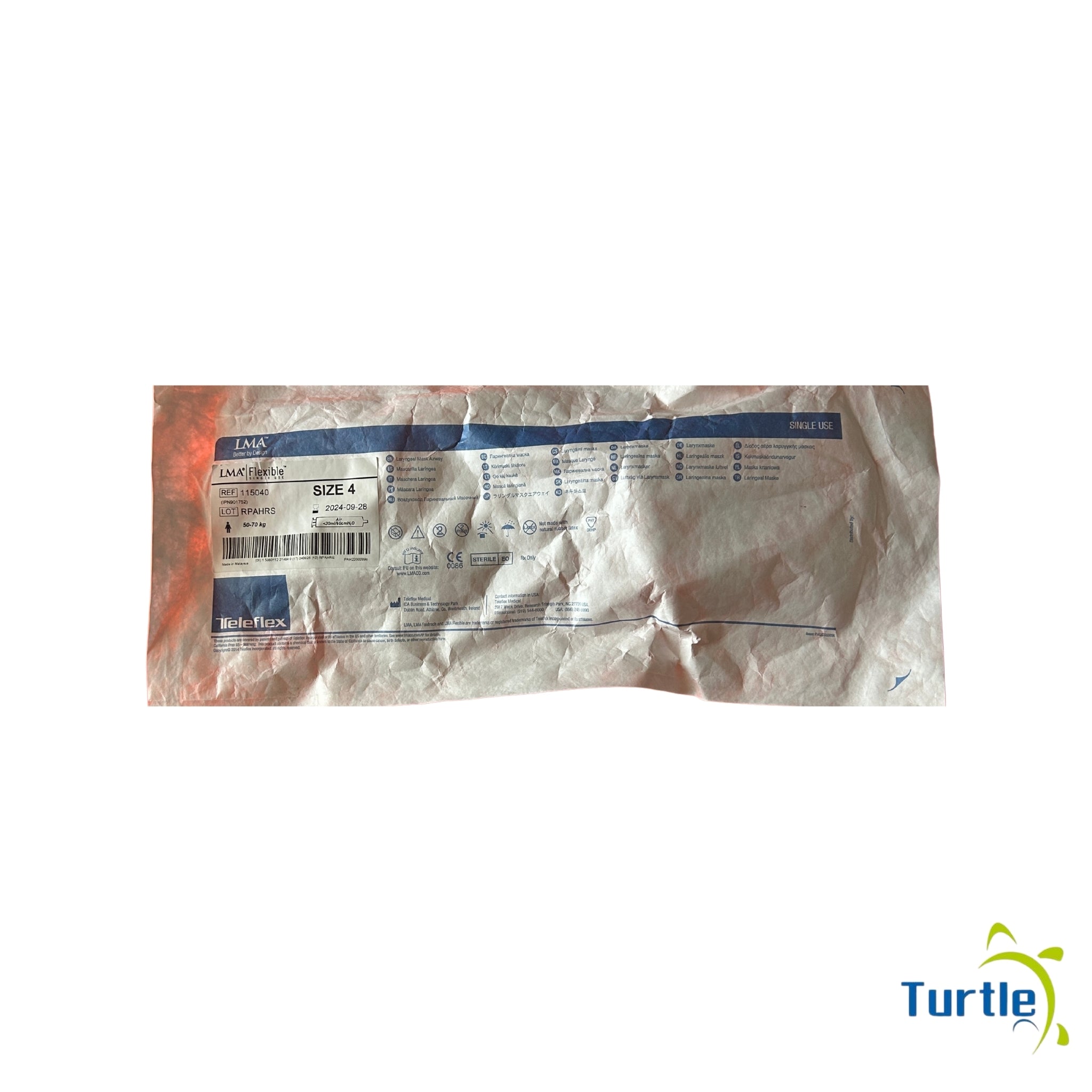 Releflex LMA | Flexible SINGLE USE - SIZE 4 WEIGHT 50-70 Kg <30ml/60cmH20 - 2024-09-28