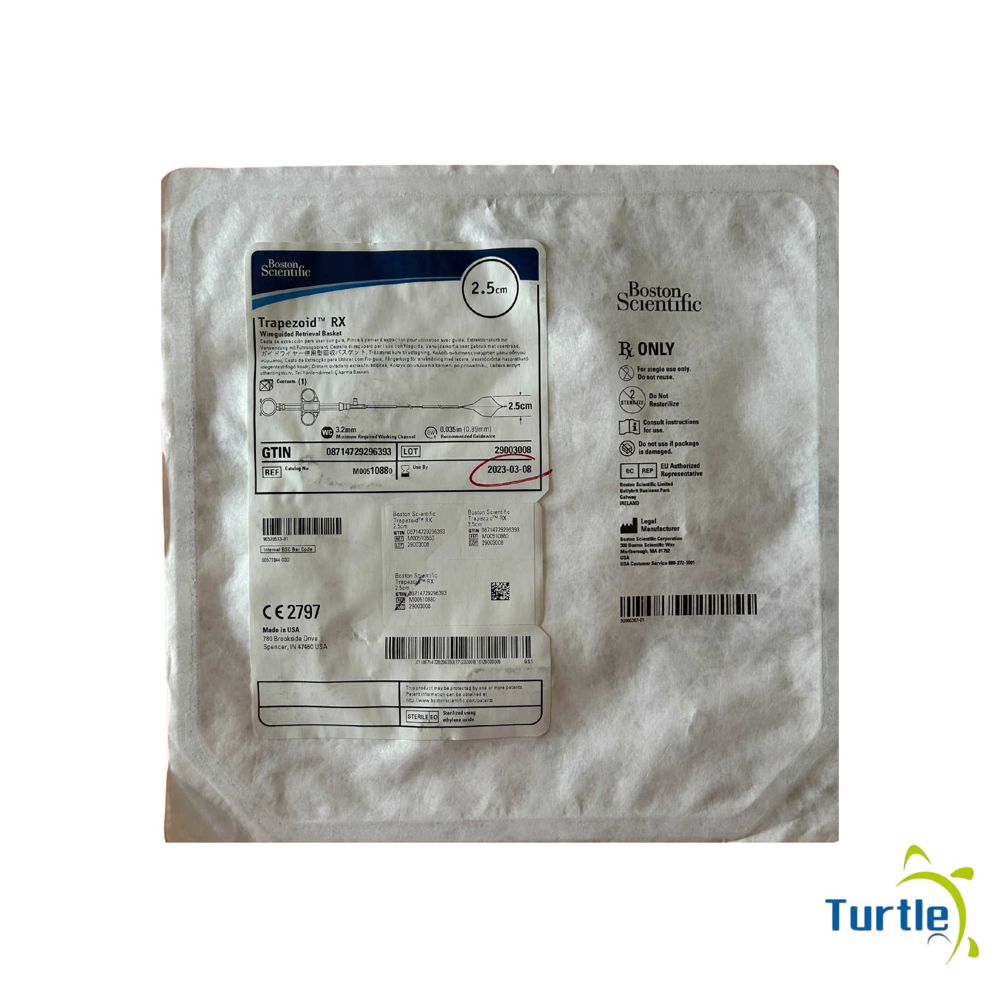 Boston Scientific Trapezoid RX Wireguided Retrieval Basket - 2.5cm - 2023-03-08