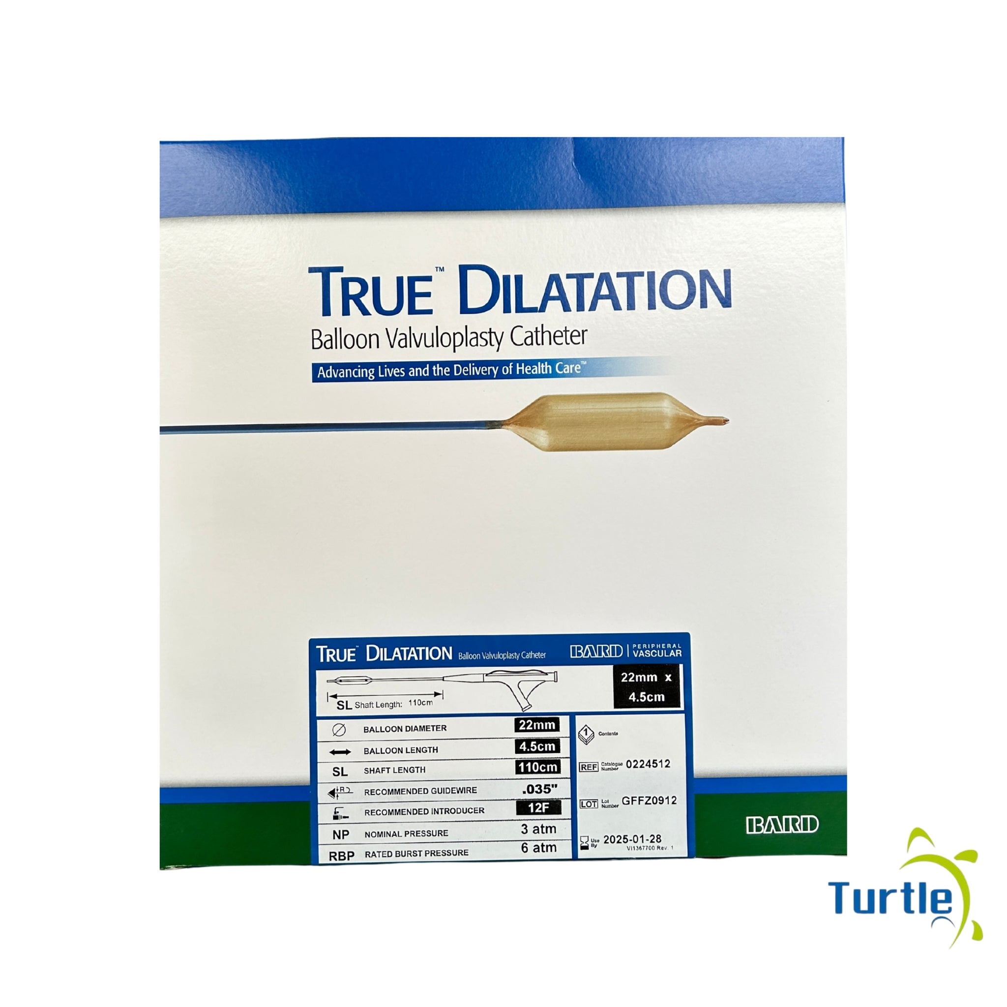 Bard TRUE DILATATION Balloon Valvuloplasty Catheter - True Dilatation 22mm x 4.5cm - 2025-01-28