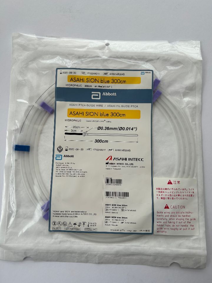 Abbott ASAHI SION blue 300cm Hydrophilic ASAHI PTCA GUIDE WIRE REF: AHW14R304S