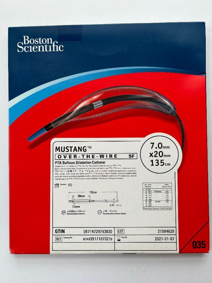 Boston Scientific MUSTANG Over-The-Wire 5F PTA Balloon Dilatation Catheter 7.0mm x20 mm x 135 cm REF: H74939171070210