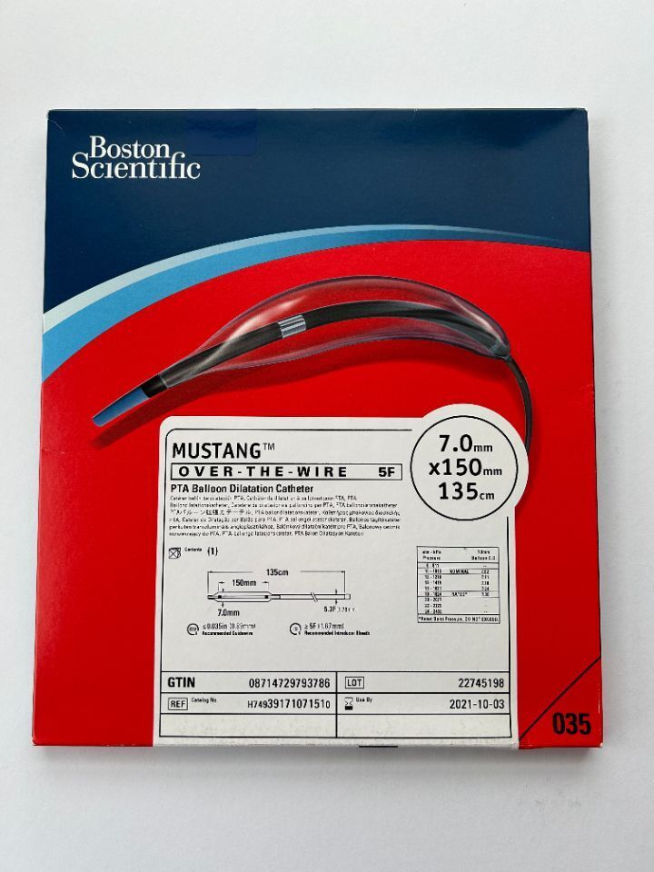 Boston Scientific MUSTANG Over-The-Wire 5F PTA Balloon Dilatation Catheter 7.0mm x 150mm x 135cm REF: H74939171071510