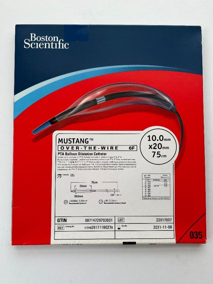 Boston Scientific MUSTANG  Over-The-Wire 6F PTA Balloon Dilatation Catheter 10.0mm x 20mm x 75cm REF: H74939171100270