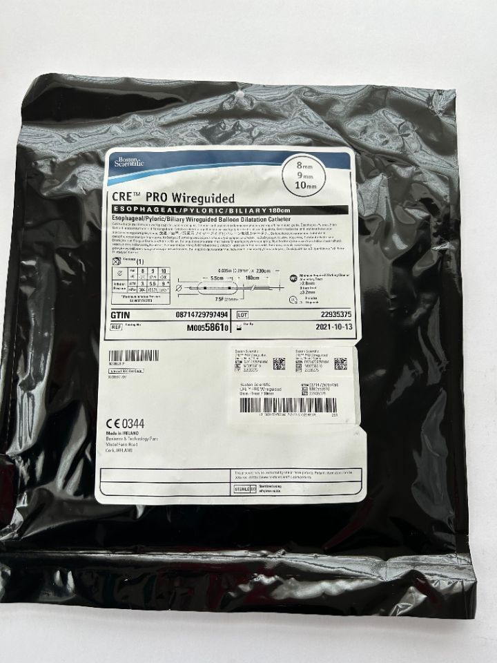 Boston Scientific CRE PRO Wireguided ESOPHAGEAL/PYLORIC/COLONIC /BILIARY 180cm Balloon Dilatation Catheter 8 mm 9 mm 10 mm