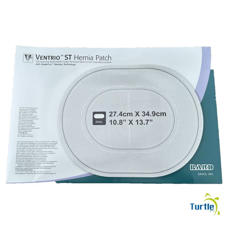 Bard VENTRIO ST Hernia Patch Self-Expanding Permanent Mesh for Soft Tissue Reconstruction REF: 5950090 Use By Date: 2023-03-28