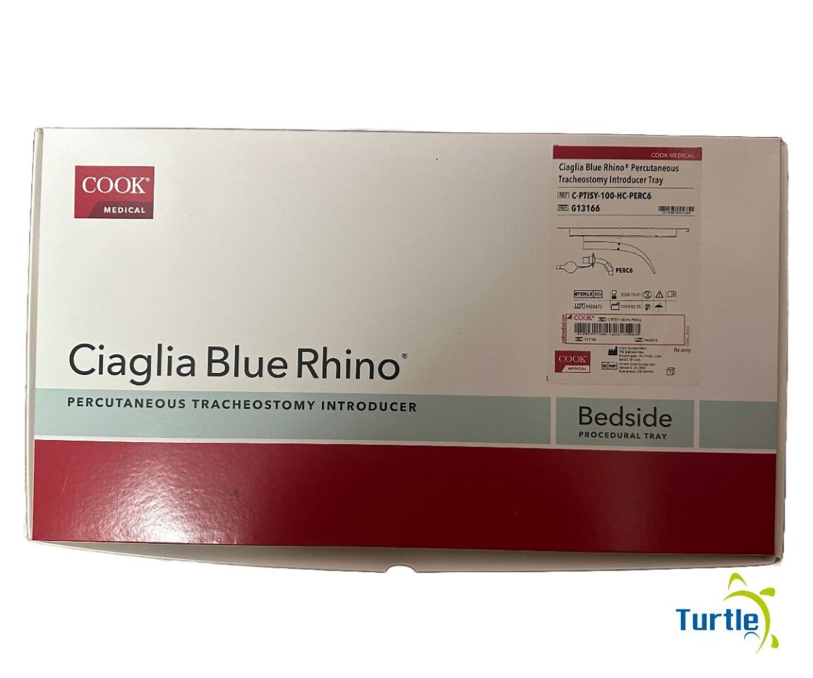 COOK MEDICAL Ciaglia Blue Rhino Percutaneous Tracheostomy Introducer Tray REF C-PTISY-100-HC-PERC6 REF G13166 Expired