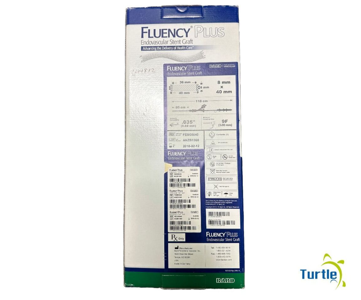 Bard FLUENCY PLUS Endovascular Stent Graft 8mm x 40mm REF FEM08040 Expired