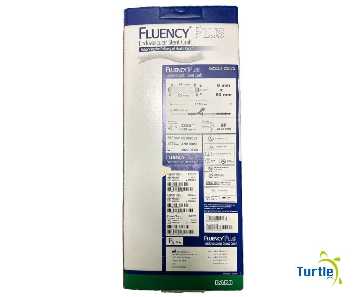 Bard FLUENCY PLUS Endovascular Stent Graft 8mm x 60mm REF FEM08060 Expired