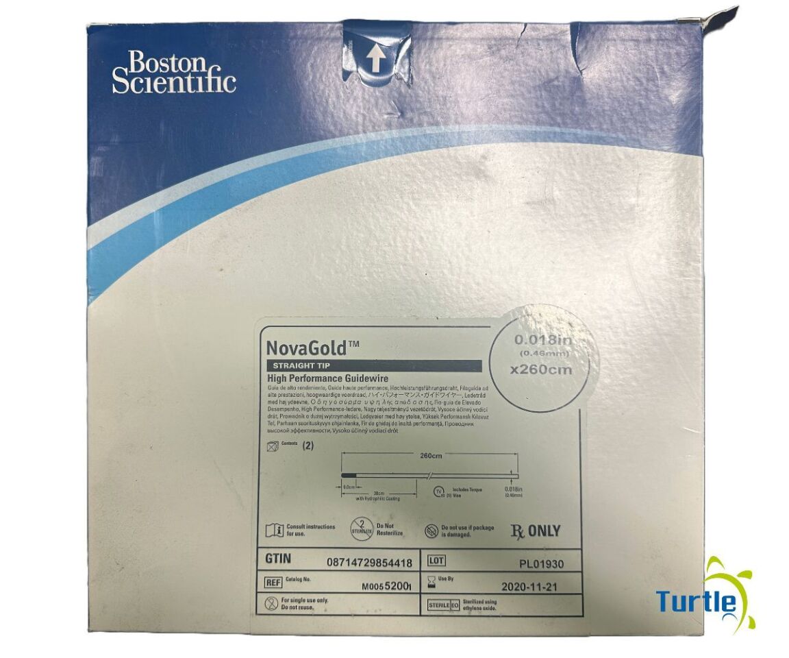 Boston Scientific NovaGold STRAIGHT TIP High Performance Guidewire 0.018in (0.46mm) x 260cm REF M00552001 Expired