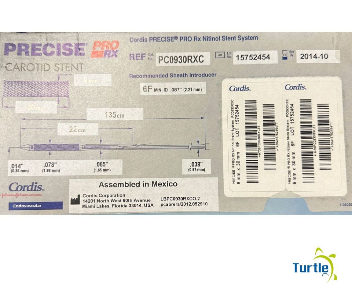 Cordis PRECISE PRO Rx Nitinol Stent System 9mm x 30mm REF PC0930RXC Expired