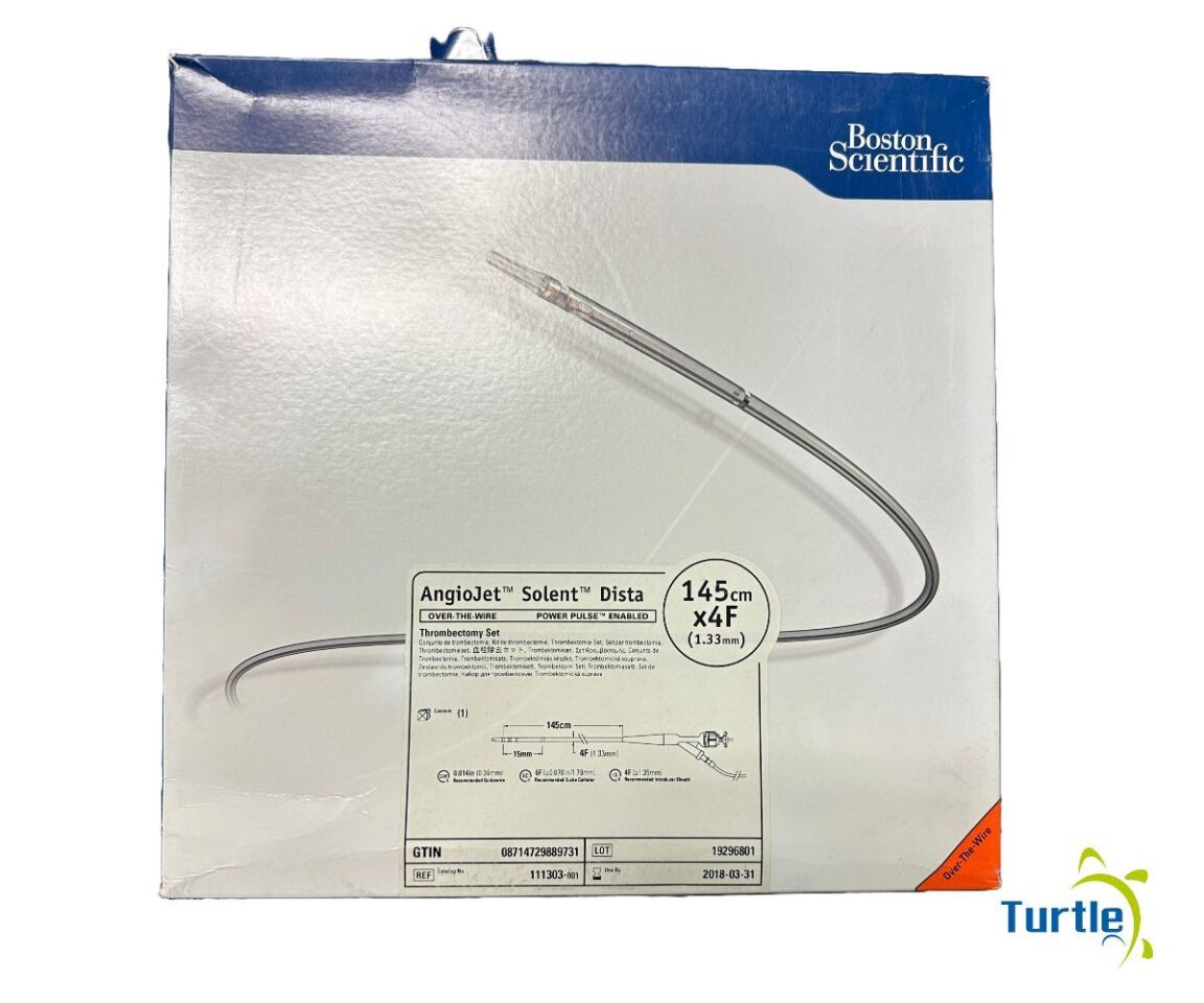 Boston Scientific AngioJet Solent Dista OVER-THE-WIRE POWER PULSE ENABLED Thrombectomy Set 145cm x 4F (1.33mm) REF 111303-001 E