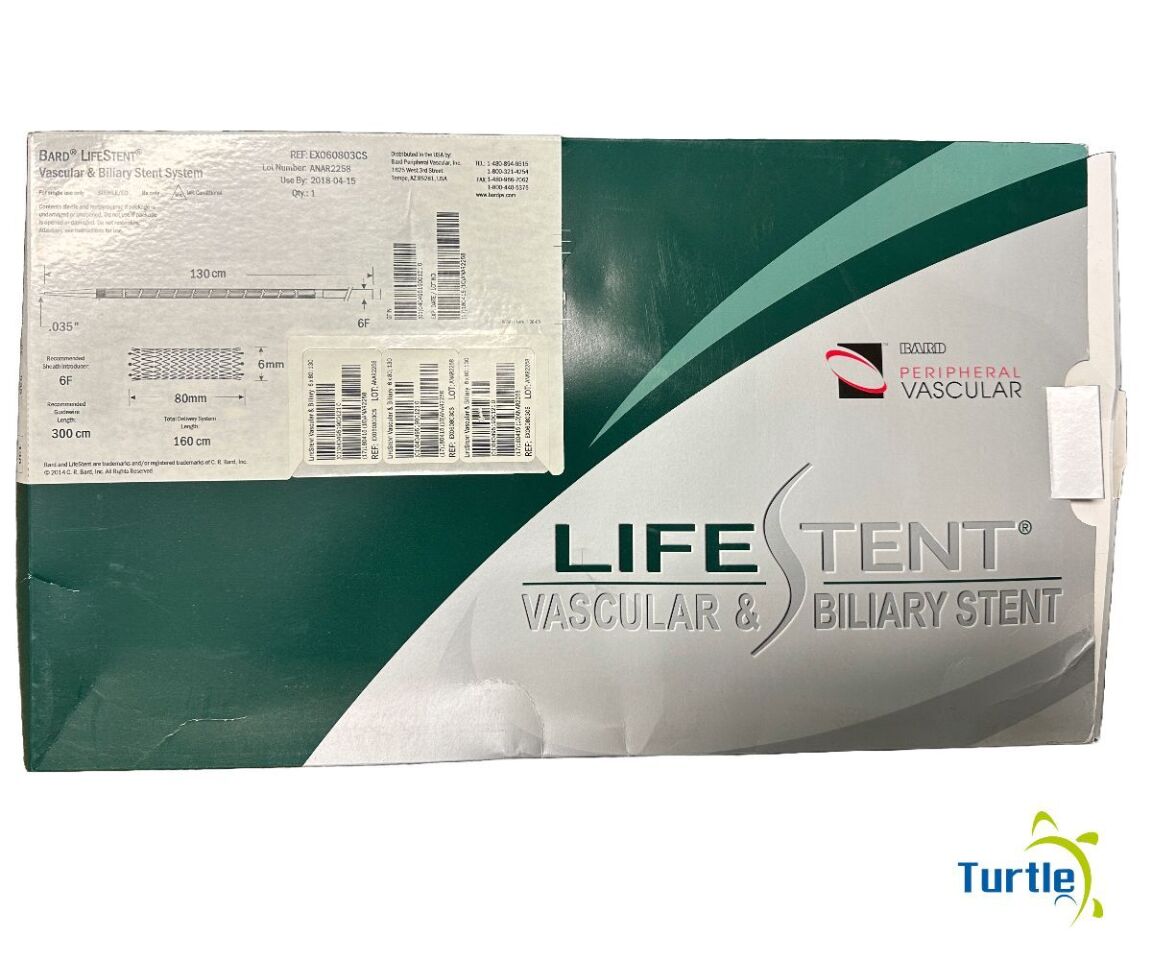 BARD LIFESTENT Vascular & Biliary Stent System 6x80mm 130cm REF EX060803CS Expired