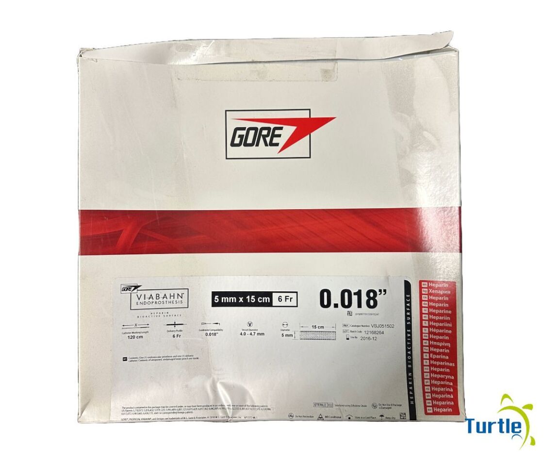 GORE VIABAHN ENDOPROSTHESIS HEPARIN BIOACTIVITY SURFACE 5mm x 15cm 6Fr REF VBJ051502 Expired