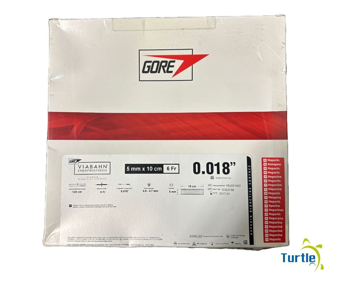 GORE VIABAHN ENDOPROSTHESIS HEPARIN BIOACTIVITY SURFACE 5mm x 10cm 6Fr REF VBJ051002 Expired
