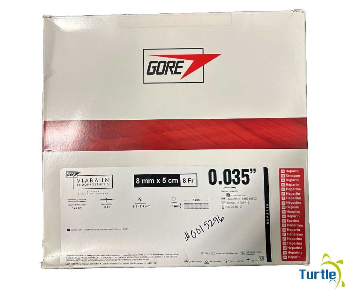 GORE VIABAHN ENDOPROSTHESIS HEPARIN BIOACTIVITY SURFACE 8mm x 5cm 8Fr .035 REF VH080502 Expired