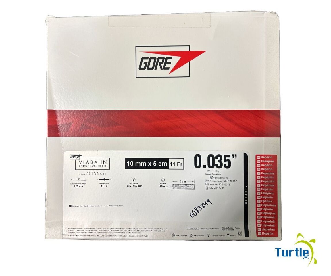 GORE VIABAHN ENDOPROSTHESIS HEPARIN BIOACTIVITY SURFACE 10mm x 5cm 11Fr .035 REF VBH100502 Expired