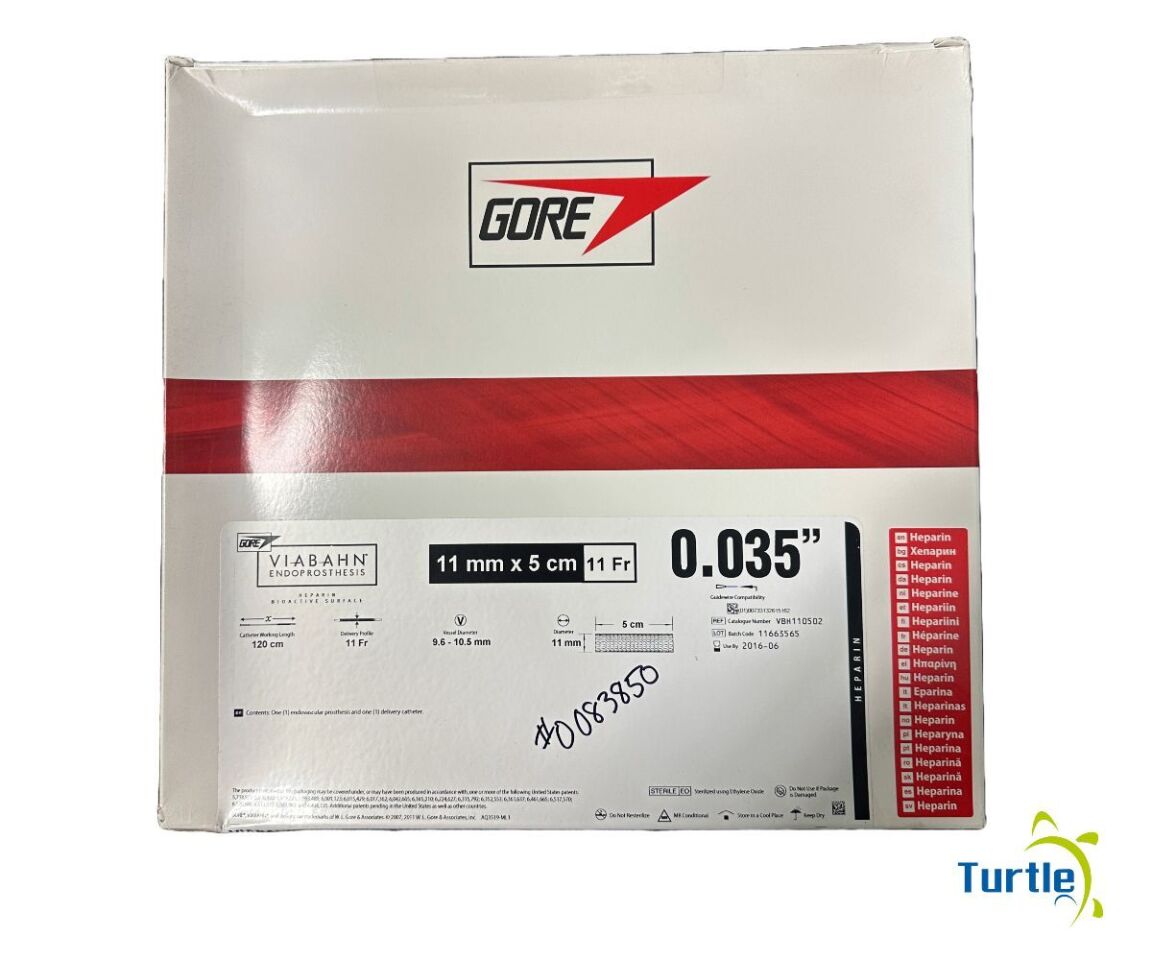 GORE VIABAHN ENDOPROSTHESIS HEPARIN BIOACTIVITY SURFACE 11mm x 5cm 11Fr .035 REF VRH110502 Expired