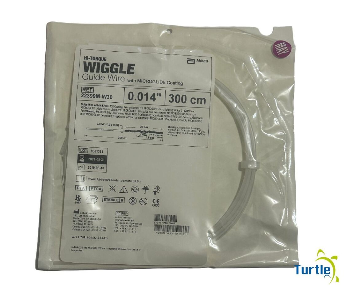 Abbott HI-TORQUE WIGGLE Guide Wire with MICROGLIDE Coating 0.014in 300cm REF 22399M-W30 EXPIRED