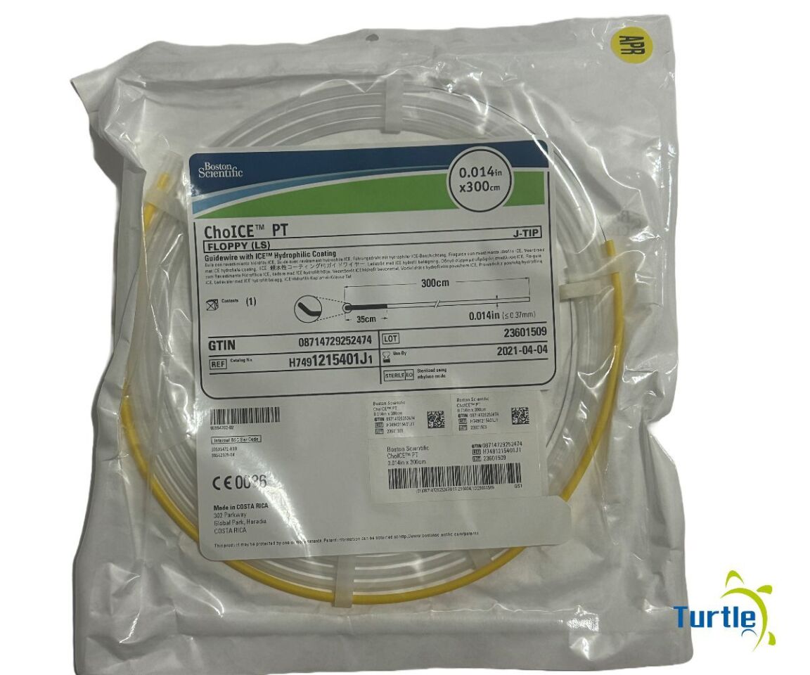 Boston Scientific ChoICE PT FLOPPY (LS) J-TIP Guidewire with ICE Hydrophilic Coating 0.014in x 300cm REF H7491215401J1 EXPIRED