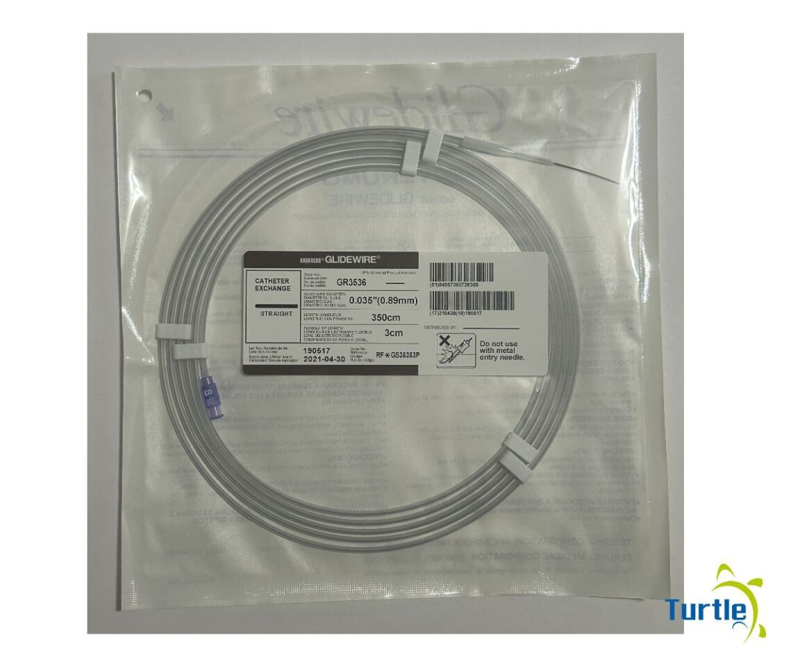 RADIFOCUS GLIDEWIRE CATHETER EXCHANGE STRAIGHT 0.035in (0.89mm) 350cm 3cm REF GR3536 EXPIRED