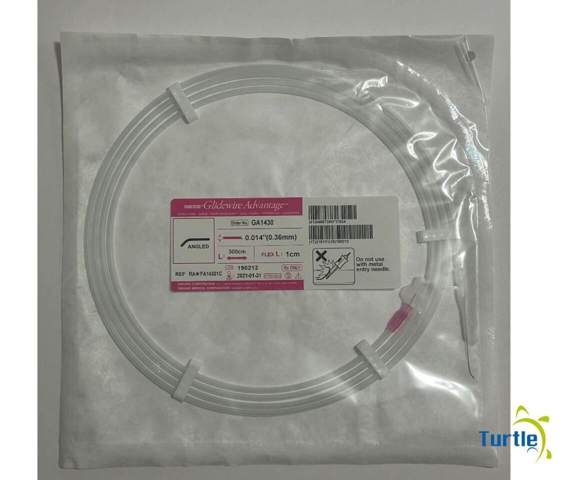 RADIFOCUS GLIDEWIRE ADVANTAGE ANGLED 0.014in (0.36mm) 300cm Flex 1cm GA1430 REF RA FA14301C EXPIRED