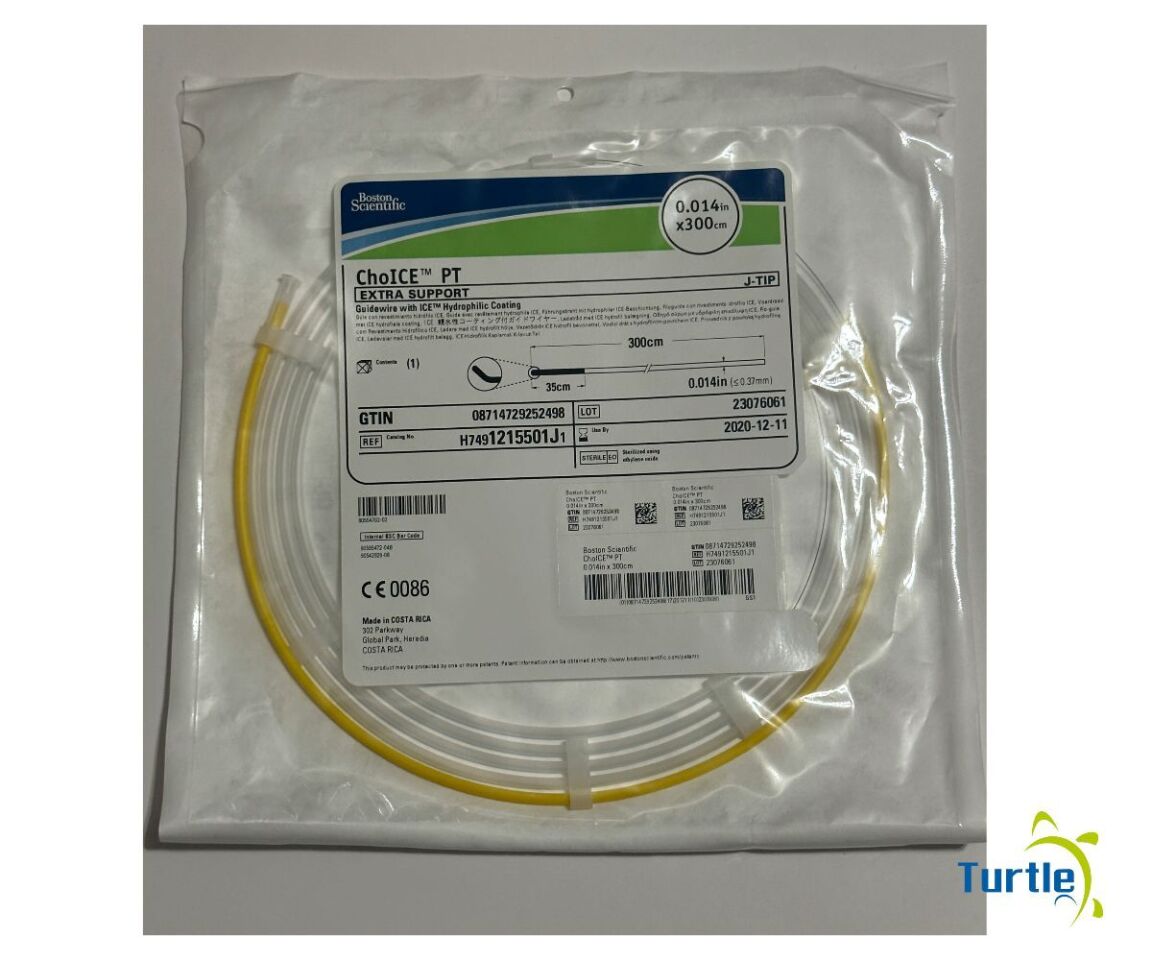 Boston Scientific ChoICE PT EXTRA SUPPORT Guidewire with ICE Hydrophilic Coating J-TIP 0.014in x 300cm REF H7491215501J1 EXPIRE