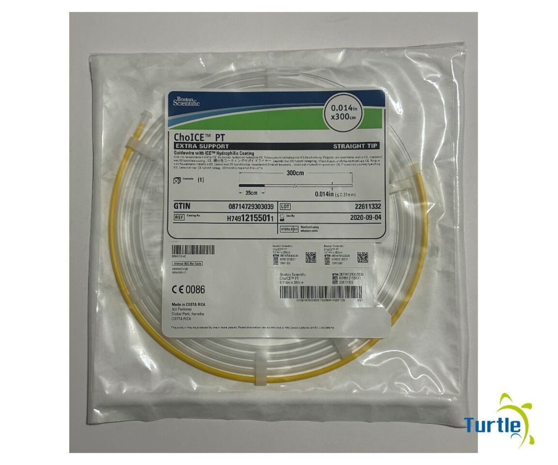 Boston Scientific ChoICE PT EXTRA SUPPORT Guidewire with ICE  STRAIGHT TIP 0.014in x 300cm REF H74912155011 EXPIRED