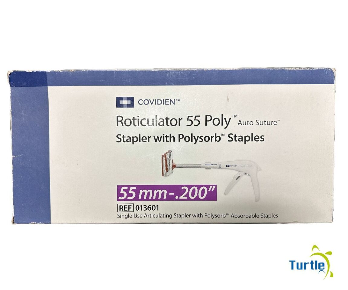 Covidien Roticulator 55 Poly Auto Suture Stapler with Polysorb Staples 55 mm-.200in REF 013601 EXPIRED