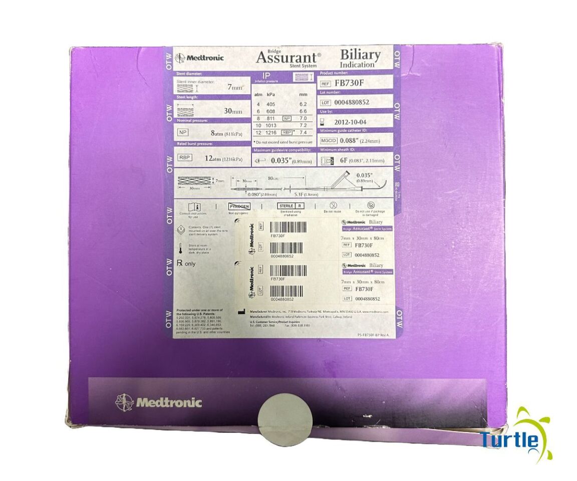 Medtronic Bridge Assurant Stent System Biliary Indication OTW 7mm 30mm 80cm REF FB730F EXPIRED