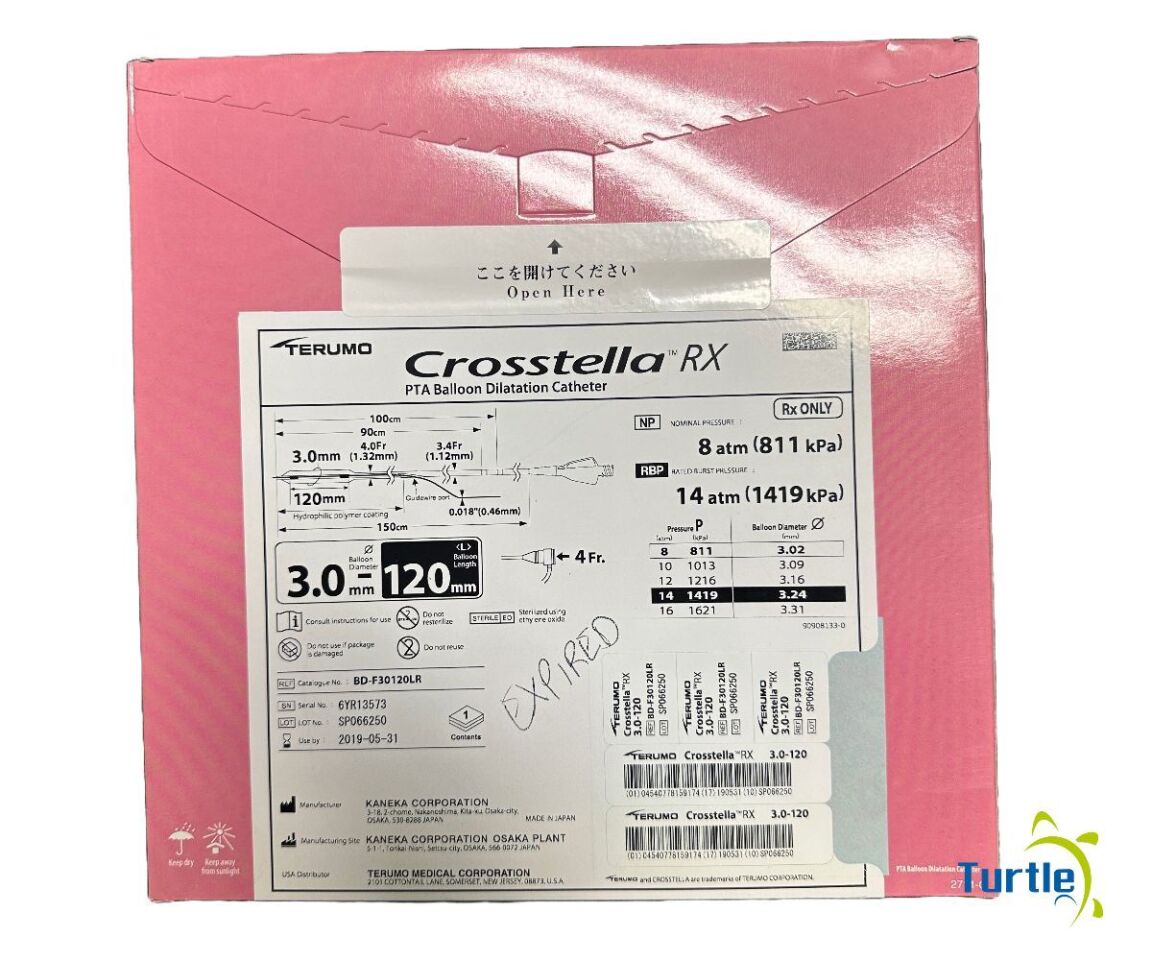 TERUMO CrosstellaRX PTA Balloon Dilatation Catheter 3.0mm - 120mm REF BD-F30120LR EXPIRED