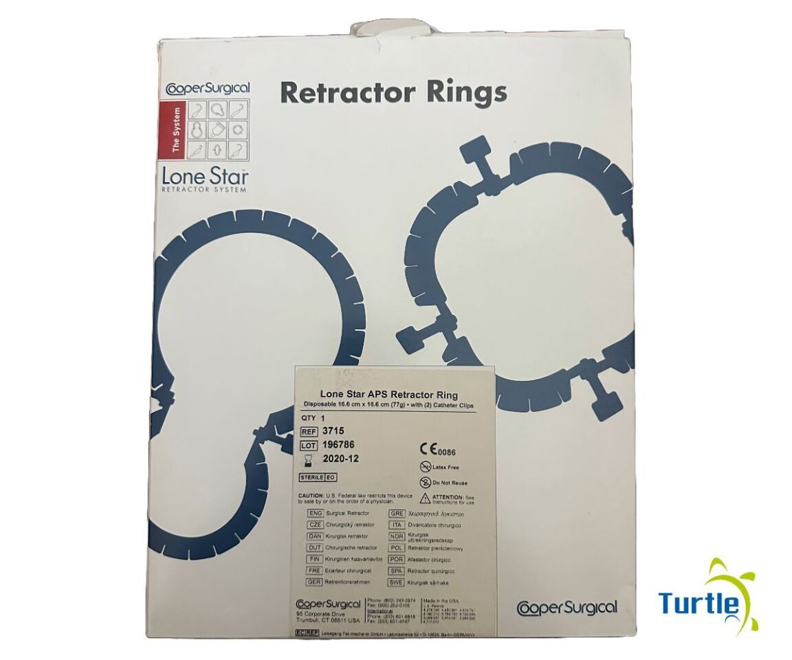 CooperSurgical Retractor Rings Lone Star APS Retractor Ring Disposable 16.6 cm x 16.6 cm (77g) with (2) Catheter Clips EXPIRED