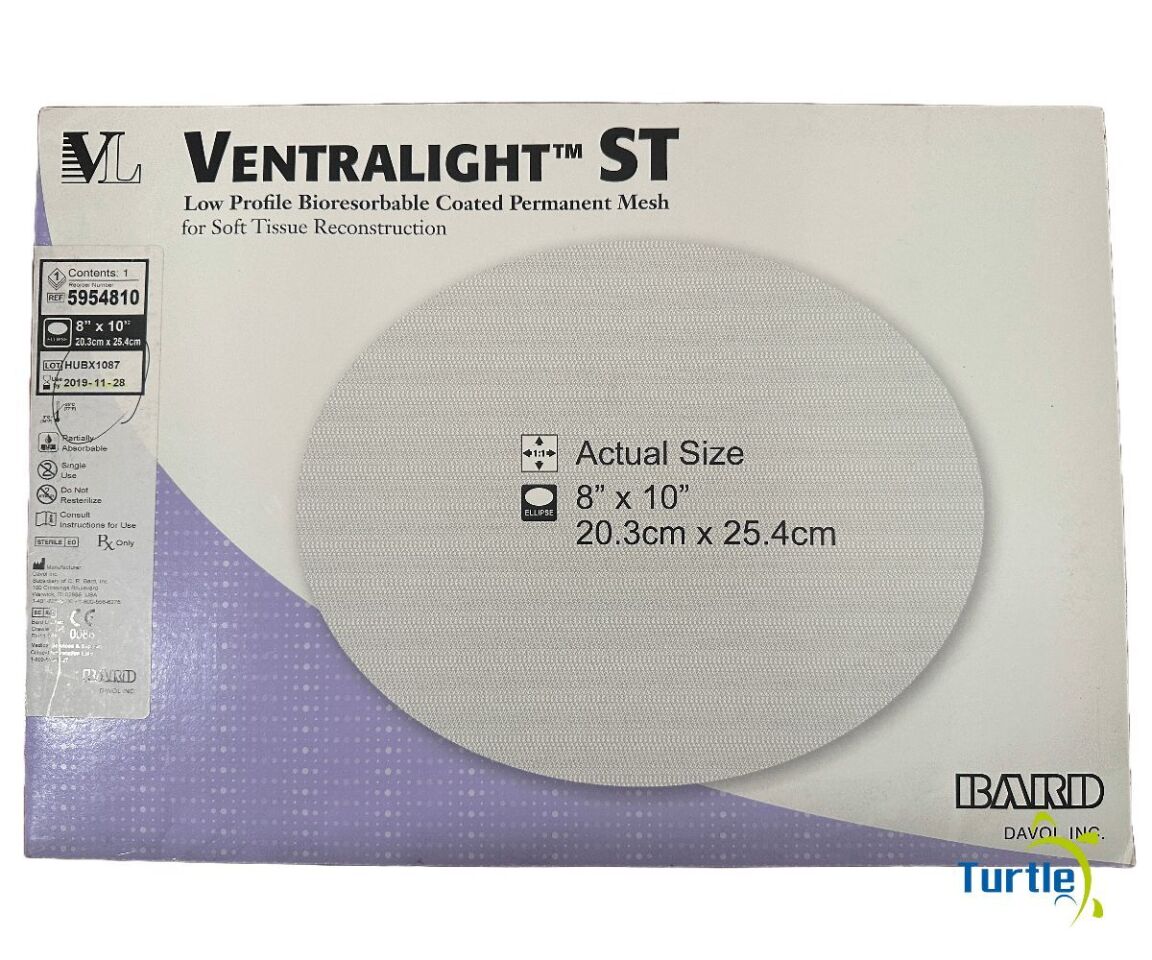 BARD VENTRALIGHT ST MESH ELLIPSE 20.3cm x 25.4cm REF 5954810 EXPIRED