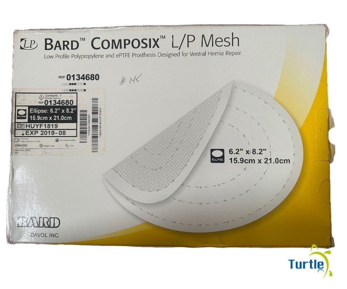 BARD COMPOSIX L/P Mesh ELLIPSE 15.9cm x 21.0cm REF 0134680 EXPIRED
