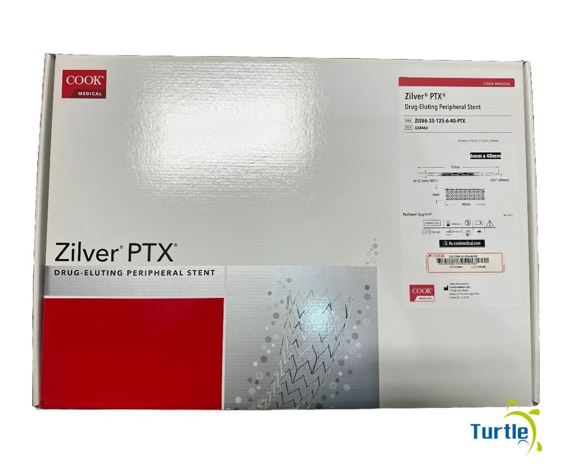 COOK MEDICAL Zilver PTX DRUG-ELUTING PERIPHERAL STENT 125cm 6mm x 40mm REF ZISV6-35-125-6-40-PTX EXPIRED